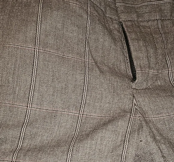 GAP Stretch Women Tan Wide Leg Plaid Dress Pants Sz 1R - Picture 8 of 8